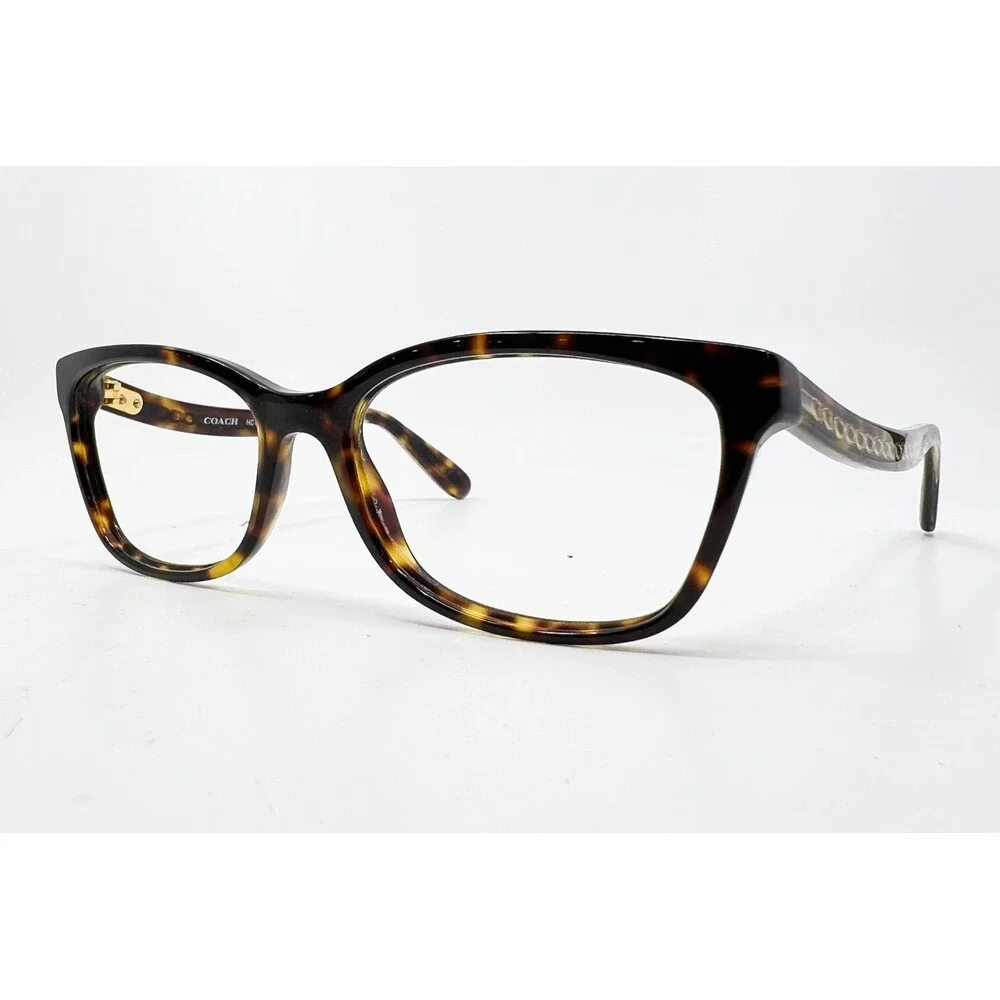 Coach Eyeglass Frames Womens Dark Tortoise HC 6181 5120 Chain Detail 54-17-140